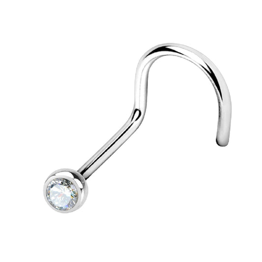 Press Fit 2mm Crystal Nose Screw - G23 Implant Grade Solid Titanium