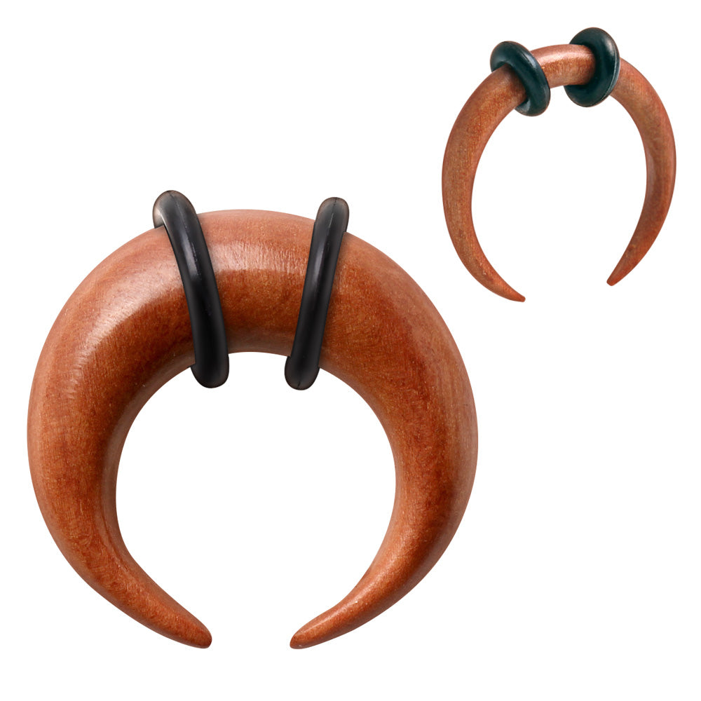 Organic Sawo Wood Pincher Taper Plugs with O Rings