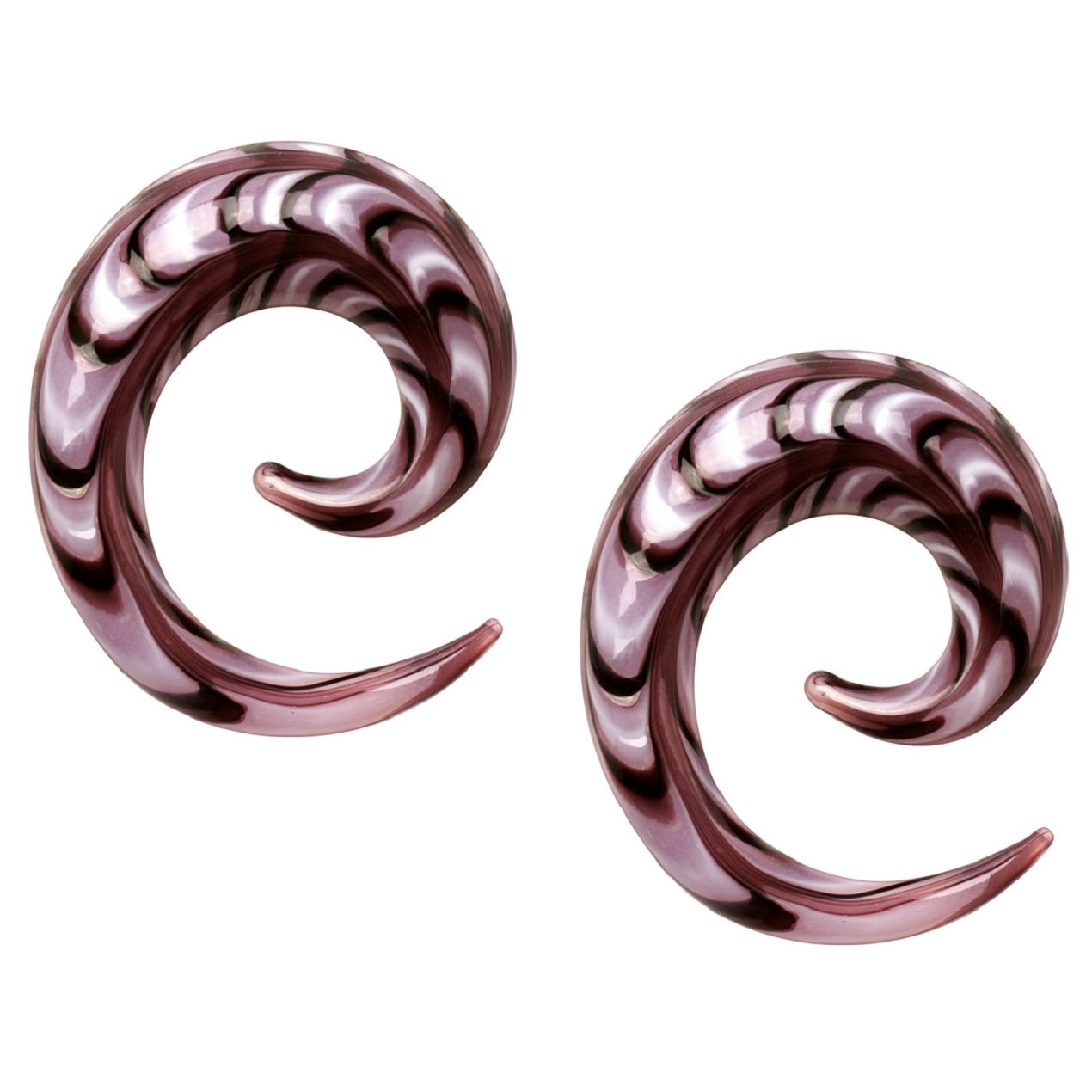 Purple Swirl Spiral Taper Plugs
