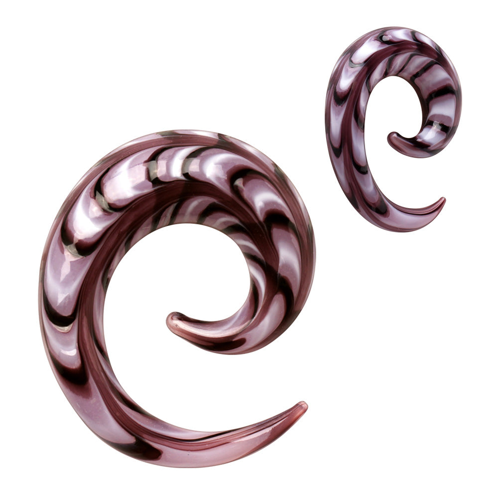 Purple Swirl Spiral Taper Plugs