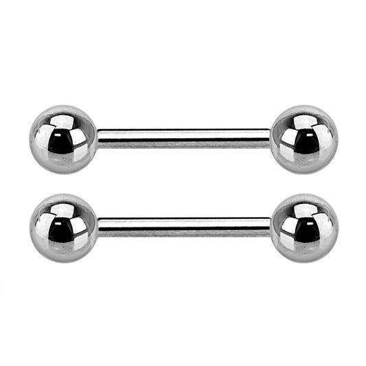 Internally Threaded Barbells - G23 Implant Grade Solid Titanium - Pair