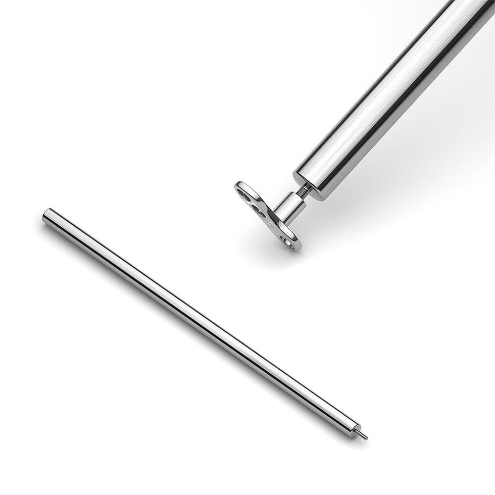 Dermal Anchor Insertion Tool with Internally Threaded Base - Stainless Steel