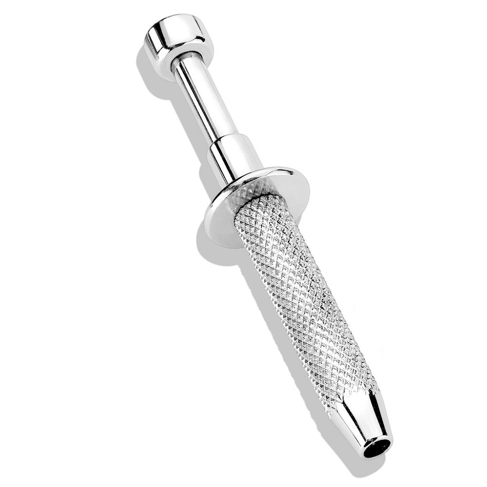 Push-In Syringe Style Quad Prong Small Bead Holder Piercing Tool
