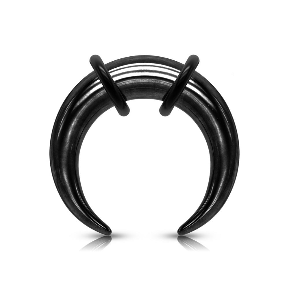 Septum Pincher Ring with 2 Black O-Rings - Stainless Steel