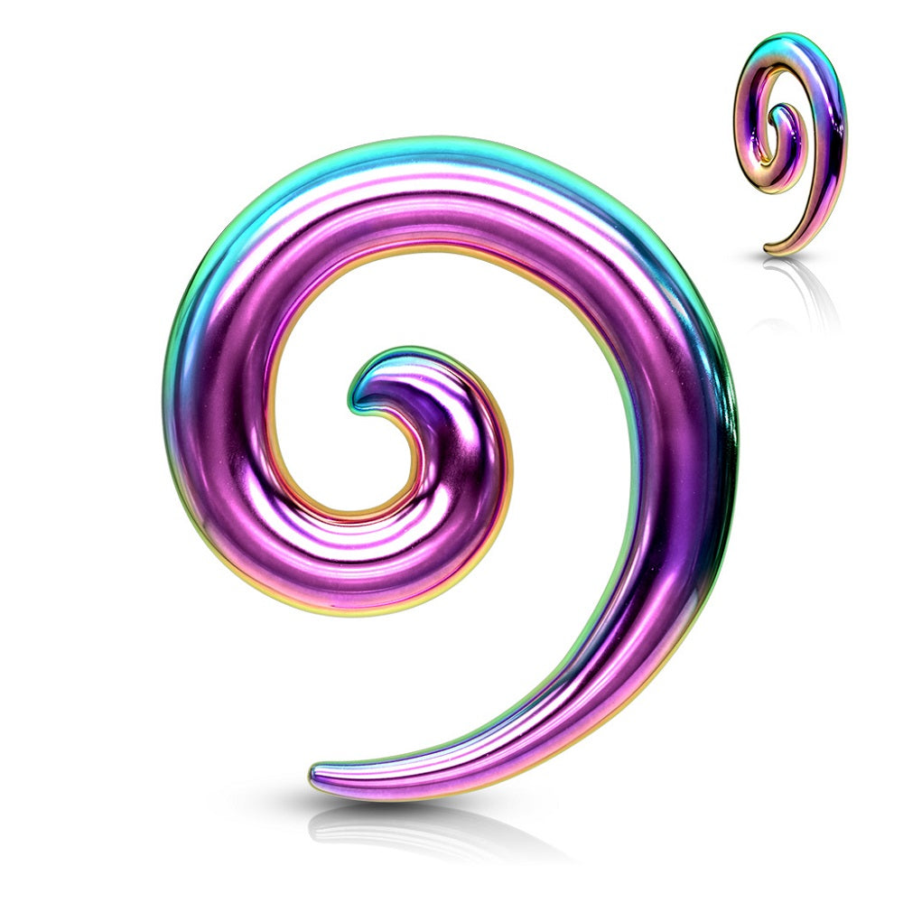 Spiral Tapers - Stainless Steel - Pair