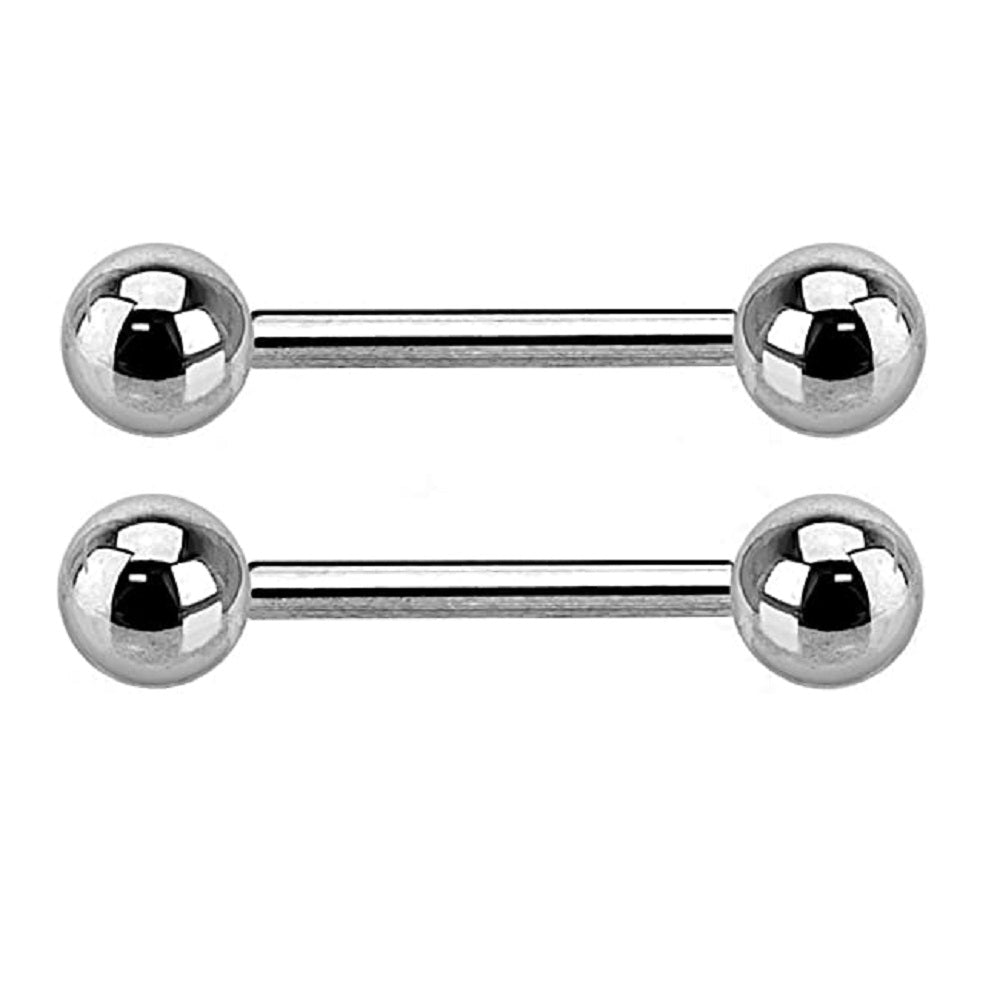 Sterilized Nipple Barbells - Grade 23 Titanium - Pair