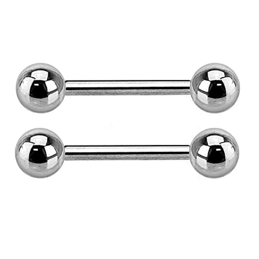 Sterilized Nipple Barbells - Grade 23 Titanium - Pair
