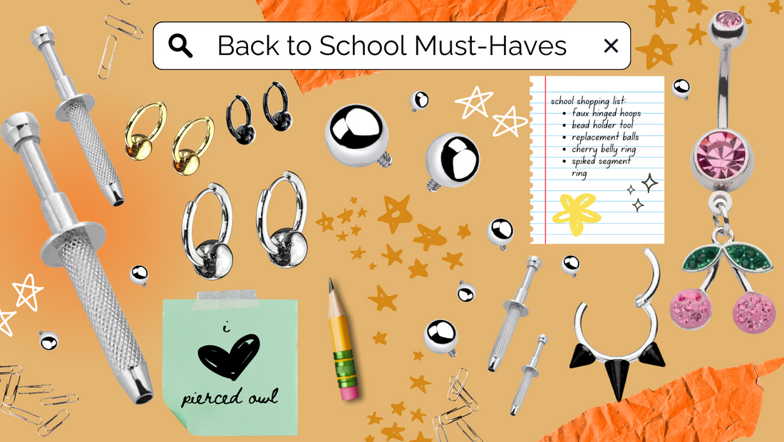 Back to School Body Jewelry piercedowl