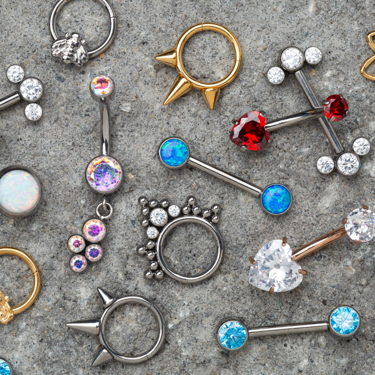 Surgical Steel Tongue Rings ASTM F136 Titanium Tongue Rings