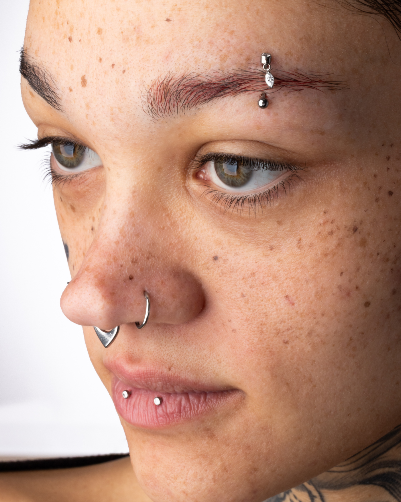 Threadless Push-In Dangling CZ Crystal Marquise Eyebrow Curved Barbell - ASTM F-136 Implant Grade Titanium