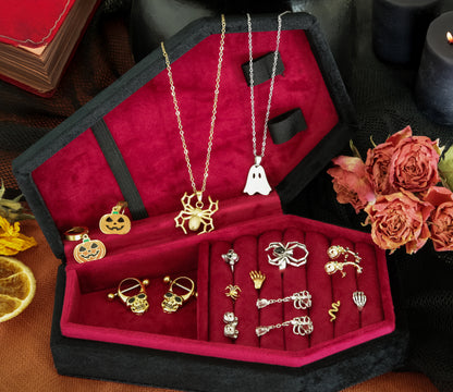 Rib Cage with Dangling Gem Stud Earrings - Pair