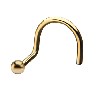 Ball Top Nose Screw - 14kt Gold