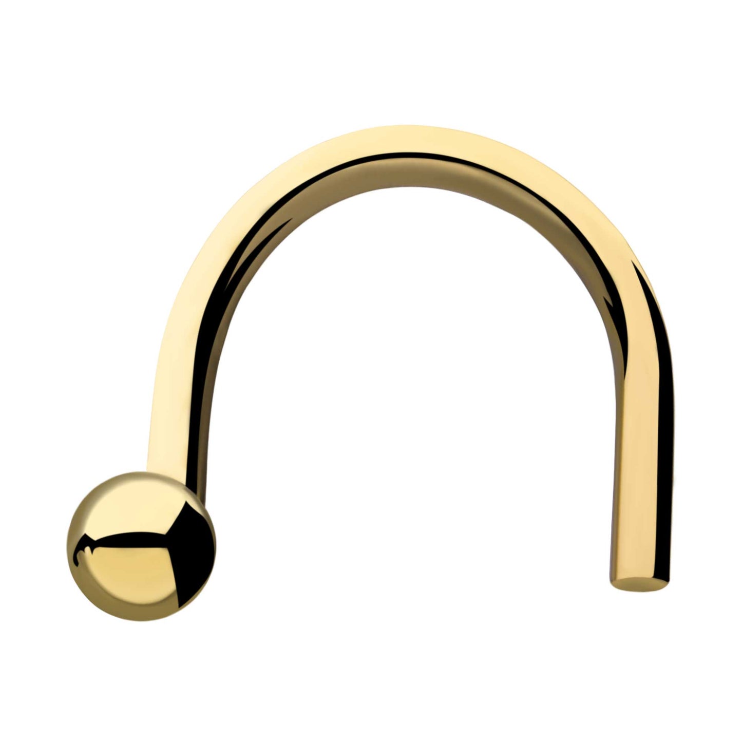 Ball Top Nose Screw - 14kt Gold