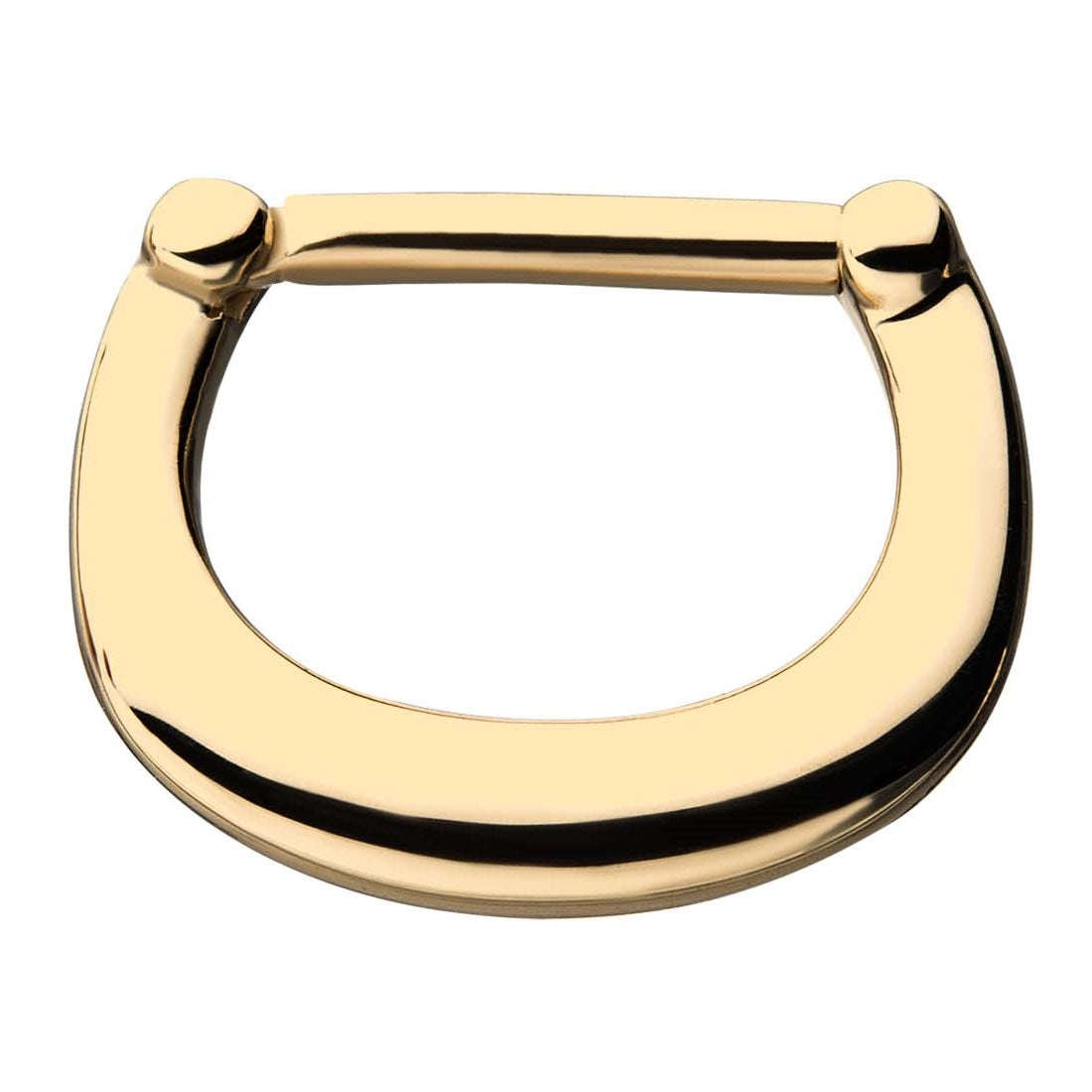 Horseshoe Shaped Septum Clicker - 14kt Yellow Gold