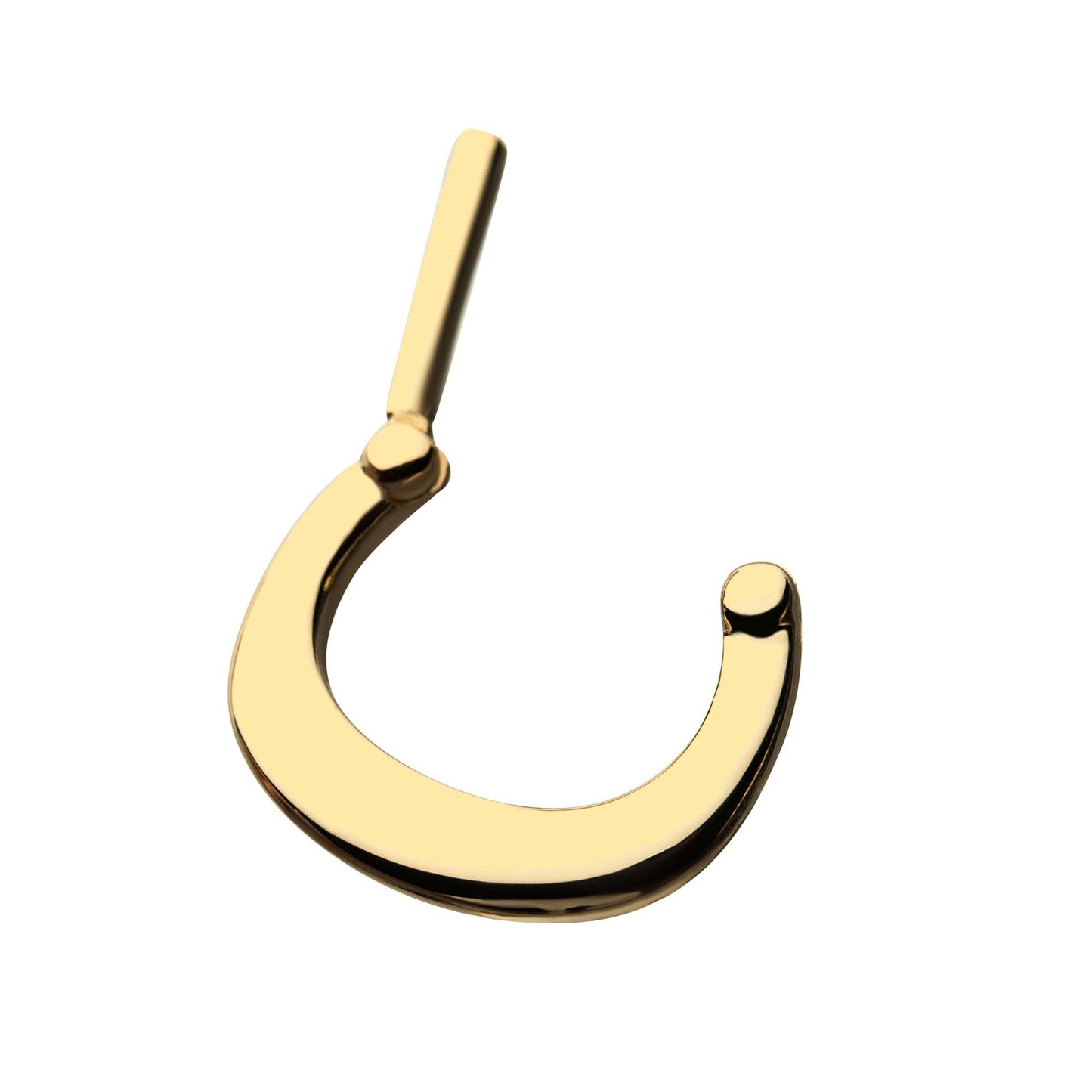 Horseshoe Shaped Septum Clicker - 14kt Yellow Gold