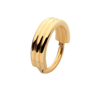 Triple Stack Hinged Segment Clicker Ring - 14kt Gold