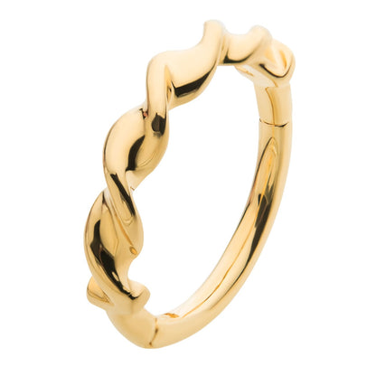 Twisted Hinged Segment Clicker Ring - 14kt Gold