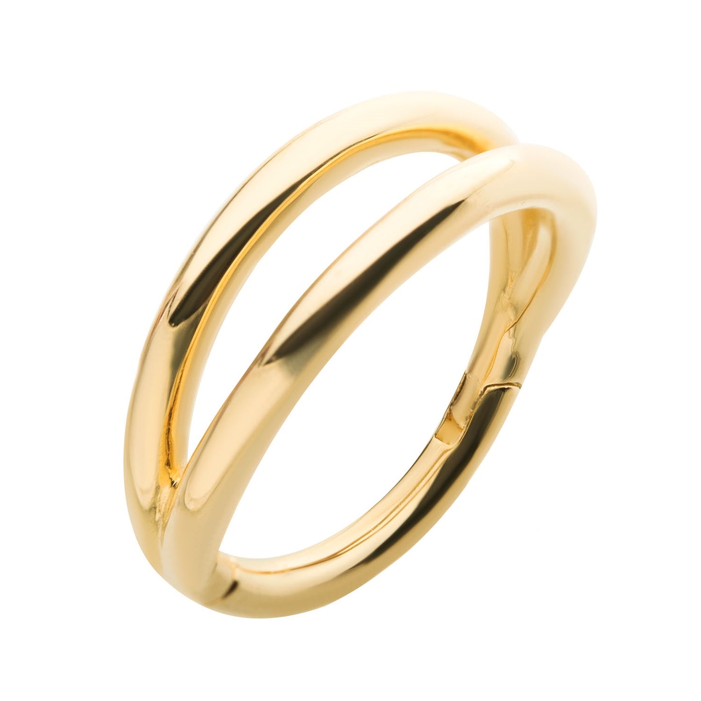 Double Hoop Hinged Segment Clicker Ring - 14kt Gold