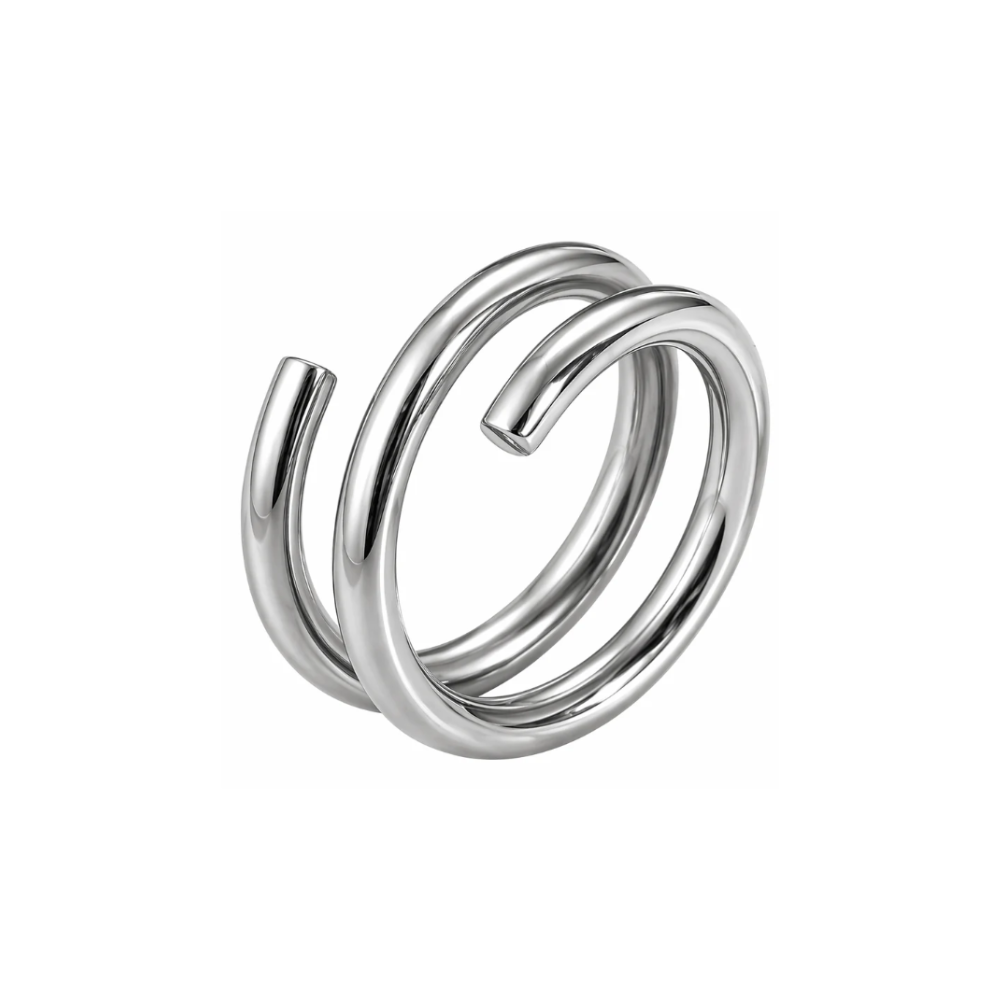 Spiral Coil Ring - Stainless Steel
