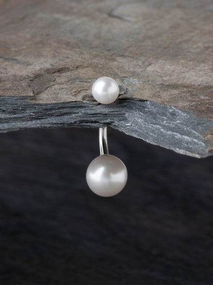 Imitation Pearl Belly Button Ring - 316L Stainless Steel