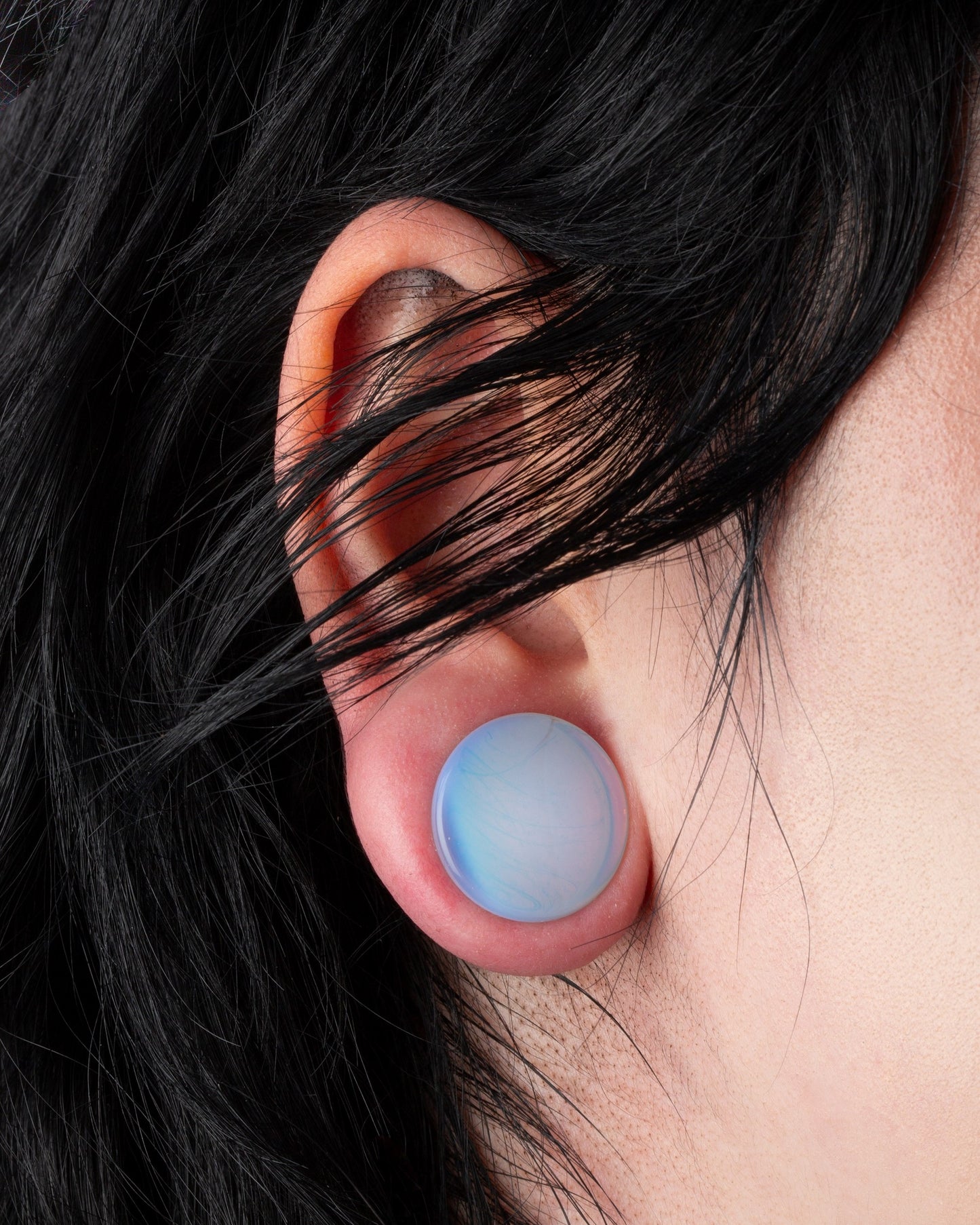 Opalite Concave Double Flared Saddle Plugs