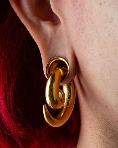 Double Flared Tunnels - Gold Plated Stainless Steel - Pair