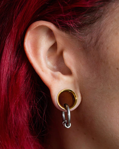 Double Flared Tunnels - Gold Plated Stainless Steel - Pair