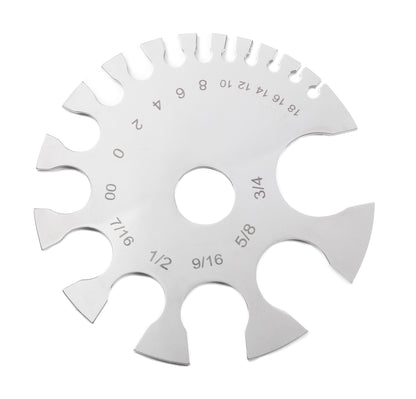 Body Jewelry Gauge Measurement Wheel - Stainless Steel