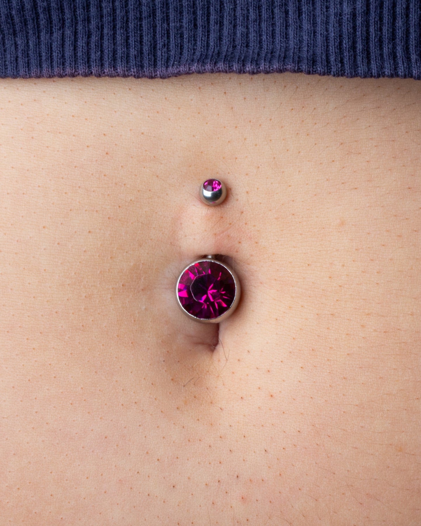 Giant Sparkling Crystal Belly Button Ring - 316L Stainless Steel