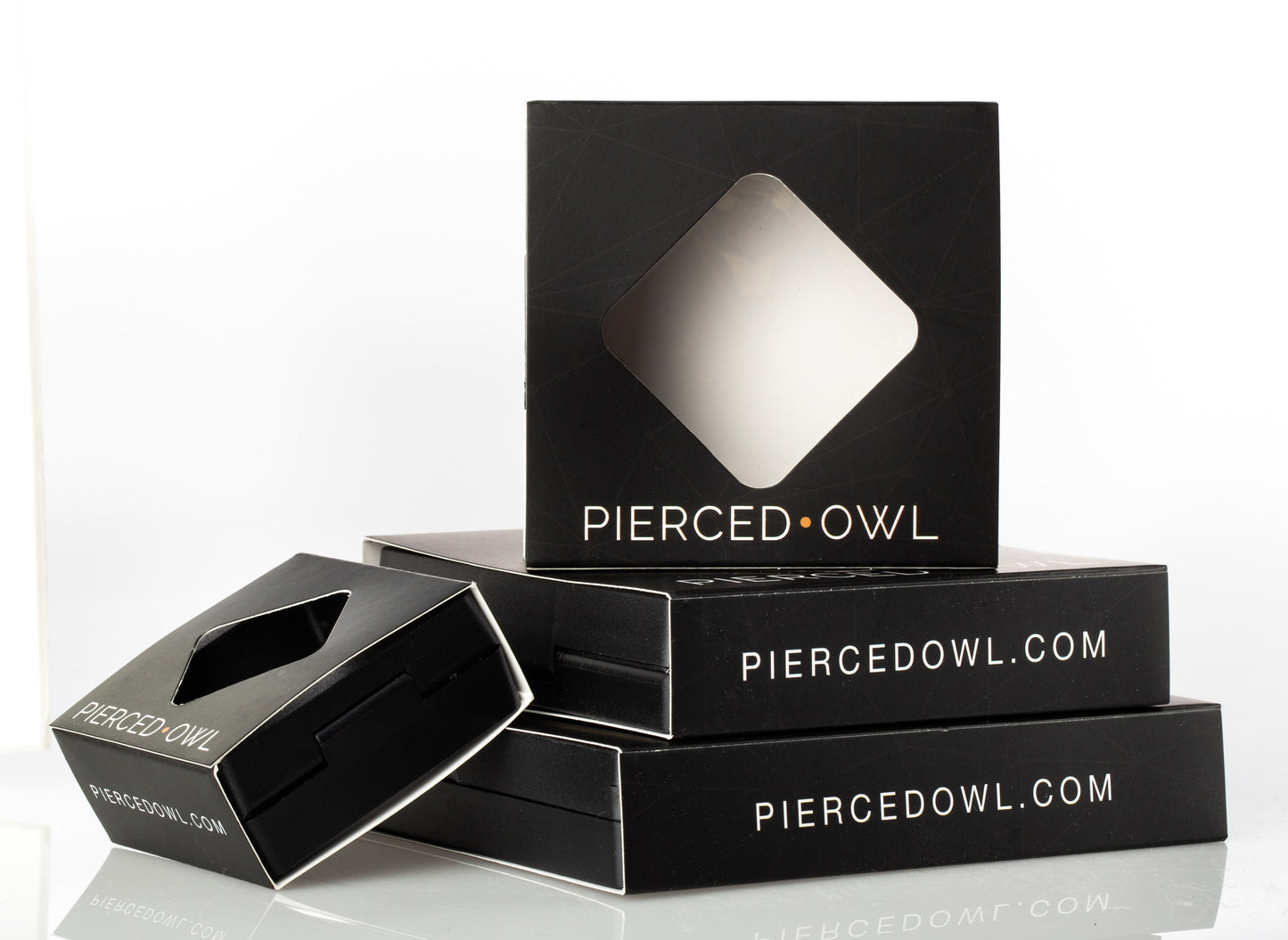 Pierced Owl Transparent Jewelry Display Case
