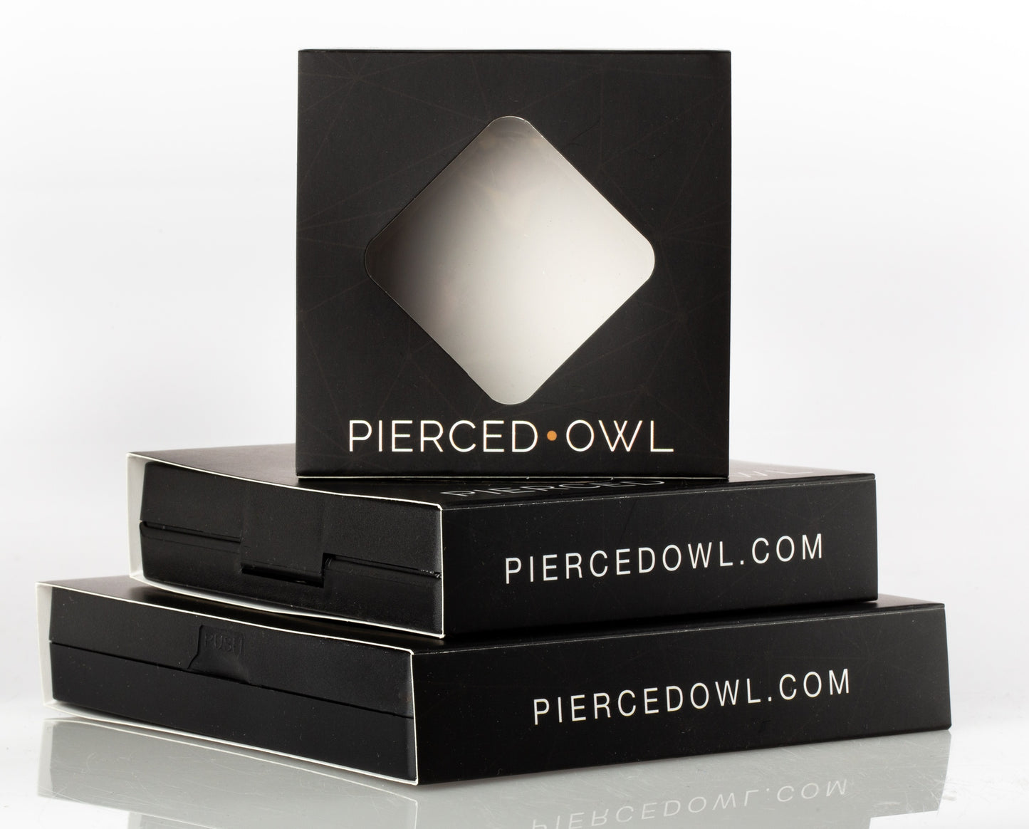 Pierced Owl Transparent Jewelry Display Case