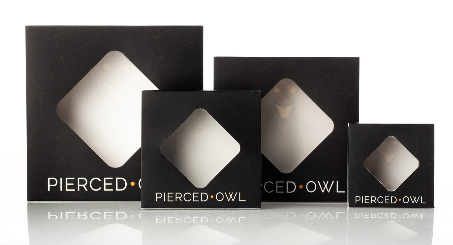 Pierced Owl Transparent Jewelry Display Case