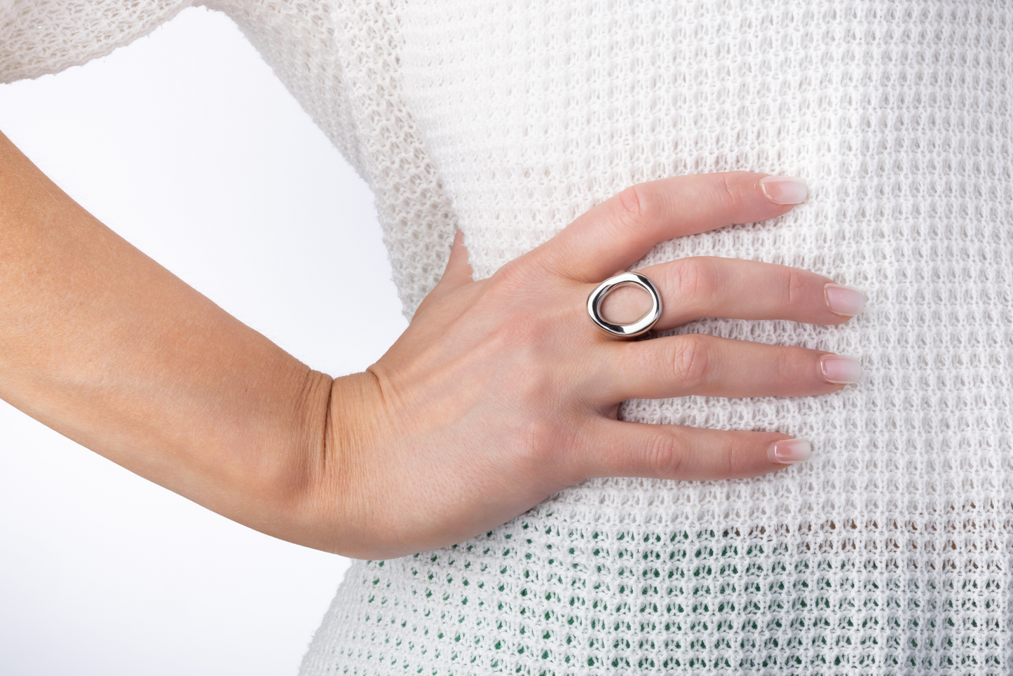 Open Oval Ring - Stainless Steel