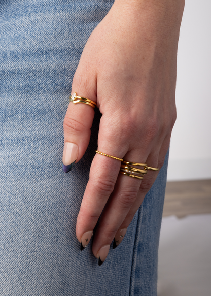 2mm Beaded Stacking Ring - 925 Sterling Silver
