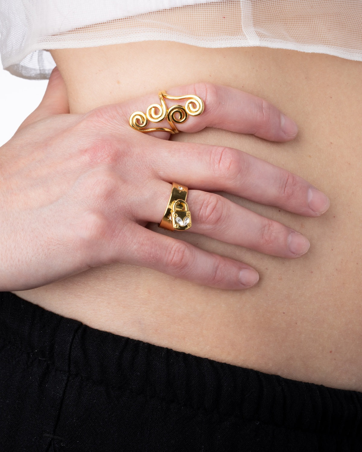 Multi Spiral Adjustable Statement Ring - 18K Gold Plated 304 Stainless Steel