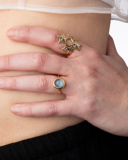 Multi Star Adjustable Ring - 18K Gold Plated Stainless Steel