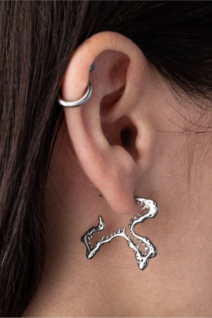 Gothic Fang Earrings - Pair - 316L Stainless Steel