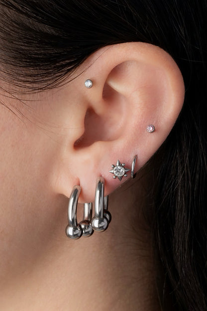 Faux Stretched 8GA Horseshoe Barbell Earrings - Stainless Steel - PRE-ORDER (SHIPS MARCH 2025)