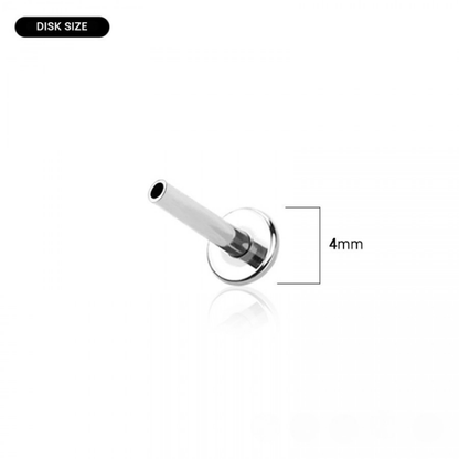 Threadless Push-In Poker Card Suit Top Flat Back Stud - 316L Stainless Steel