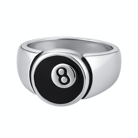 8 Ball Ring - Titanium Steel