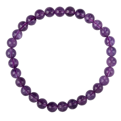 Amethyst Natural Stone Bead Stretch Bracelet