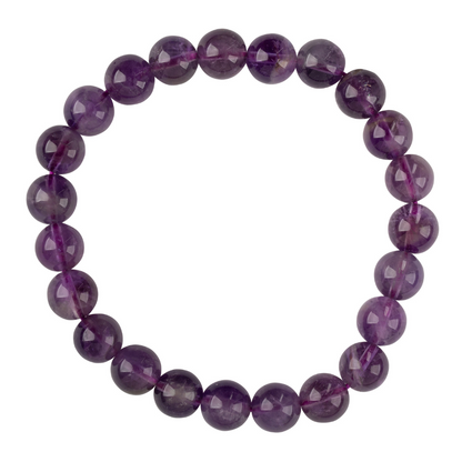 Amethyst Natural Stone Bead Stretch Bracelet