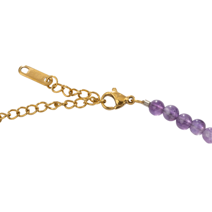 Amethyst Natural Stone Bead Necklace