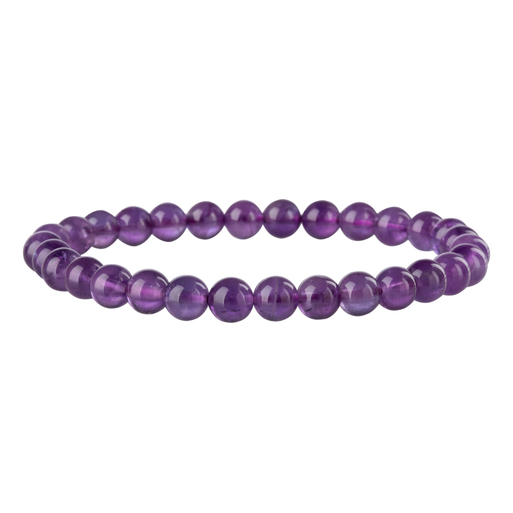 Amethyst Natural Stone Bead Stretch Bracelet