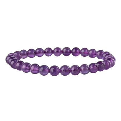 Amethyst Natural Stone Bead Stretch Bracelet