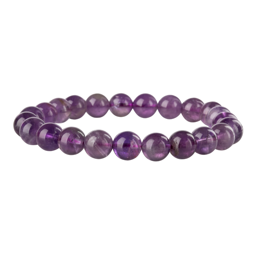 Amethyst Natural Stone Bead Stretch Bracelet