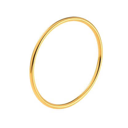 Polished Thin Bangle Bracelet - Stainless Steel