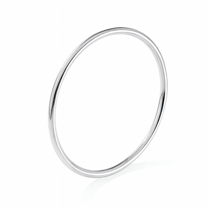 Polished Thin Bangle Bracelet - Stainless Steel