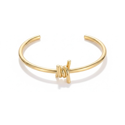 Barbed Wire Cuff Bracelet - Stainless Steel