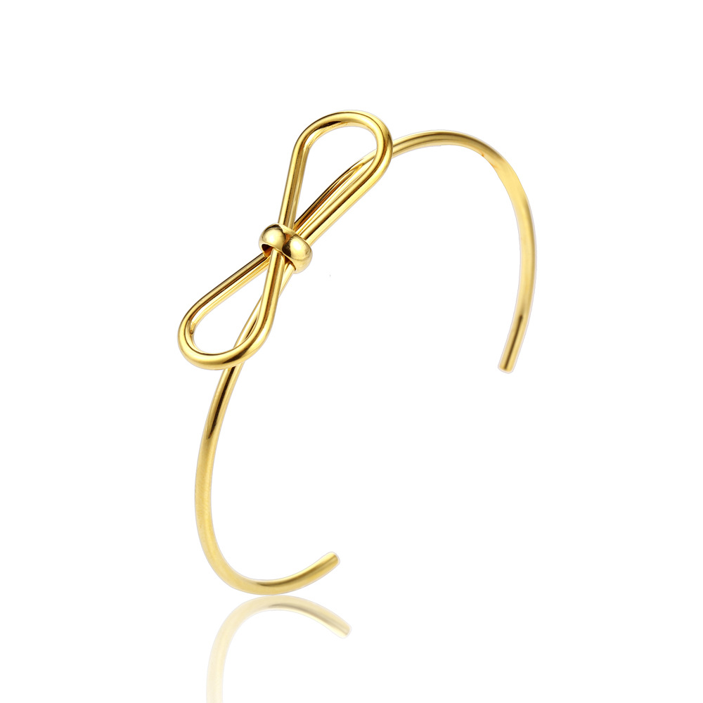 Bow Cuff Bracelet - Stainless Steel